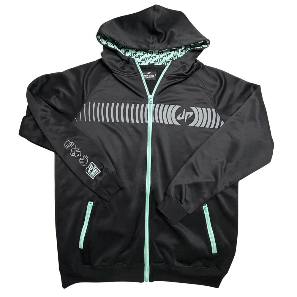 Black Dude Perfect "Topography" youth zip-up hoodie Size XL